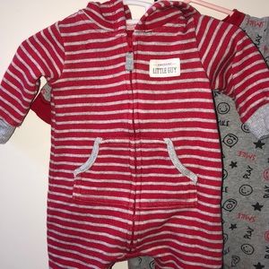 carters zipper onesies